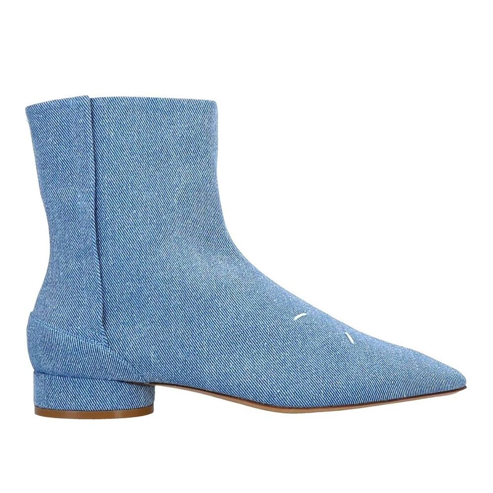 $871 MAISON MARGIELA Denim Ankle Boots US10 UK7 EU40 Blue Made in Italy